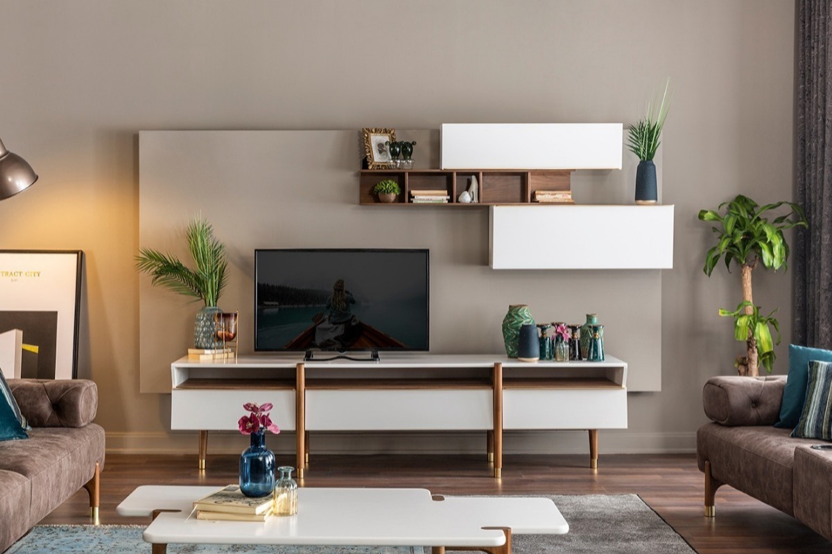 Tv unit with library discount